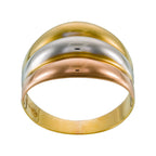 Anillo "Trianon" - Oro amarillo, oro rosa y oro blanco 375/1000