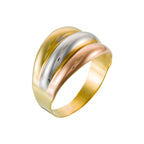 Anillo "Trianon" - Oro amarillo, oro rosa y oro blanco 375/1000