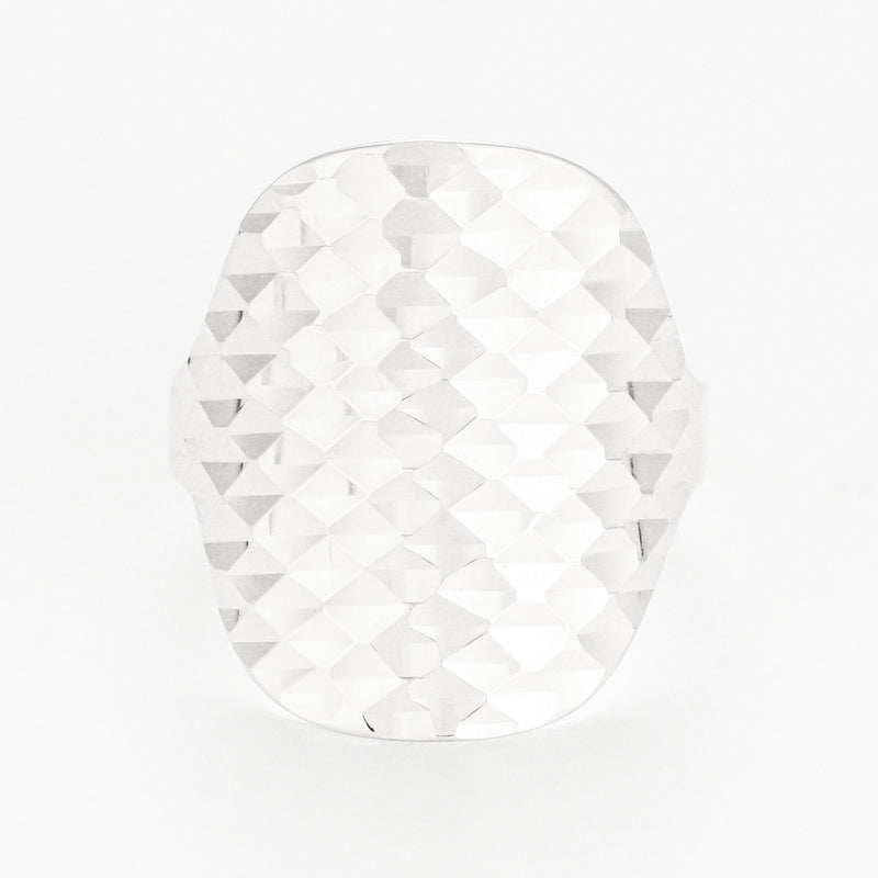 Bague "Armadillo" Or Blanc 375/1000