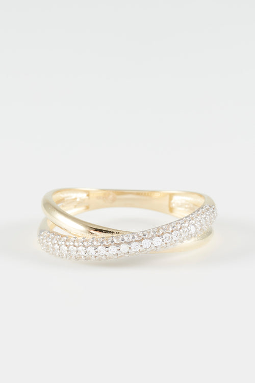 Bague "Emma" Or Jaune 375/1000 Et Zirconium