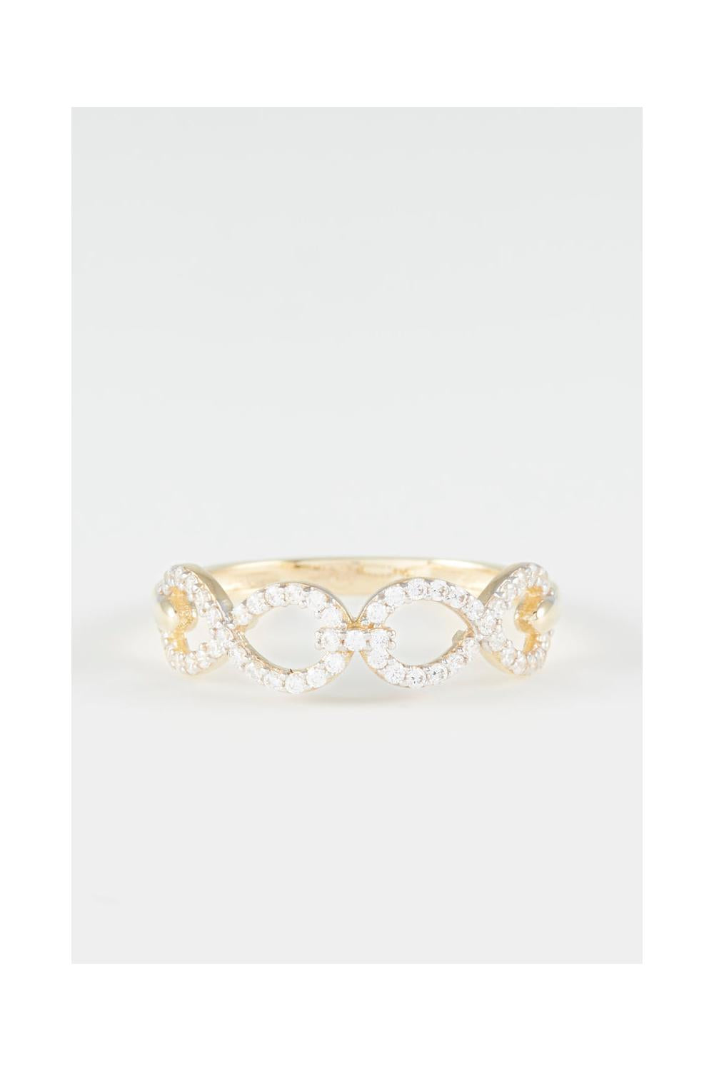 Bague "Mayfair" Or Jaune 375/1000 Et Zirconium
