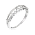 Bague "Ma Reine" Or Blanc 375/1000