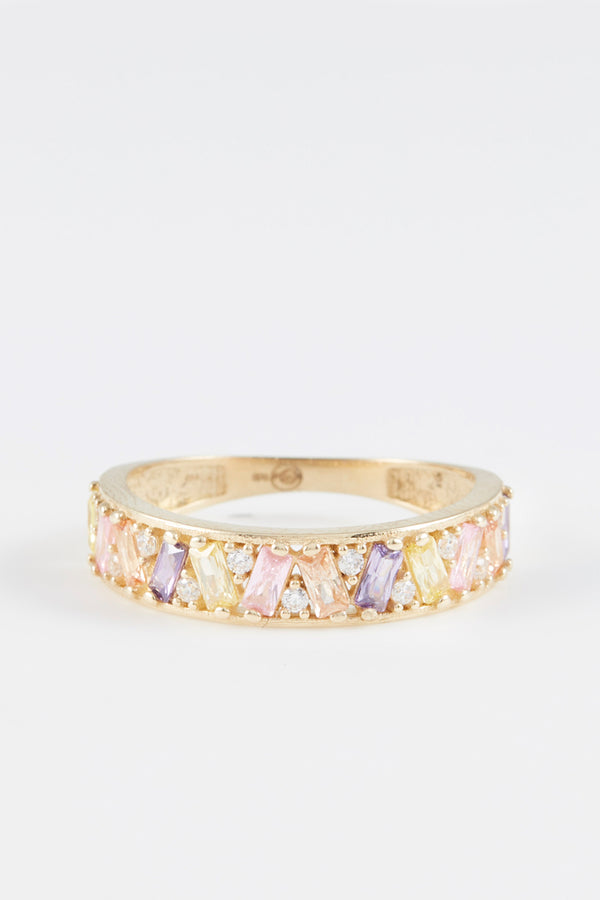 Ring "Brighton" geelgoud 375/1000 en edelsteen