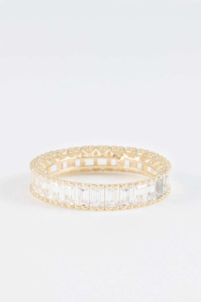 Bague "Grey" Or Jaune 375/1000 Et Zirconium