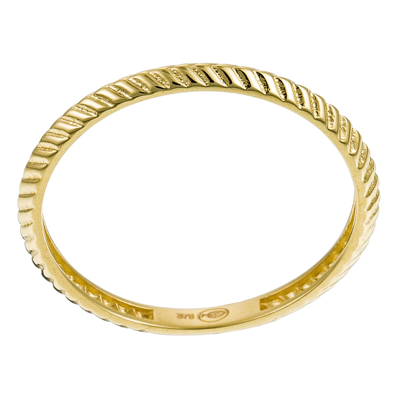 Bague "Plisée" Or Jaune 375/1000