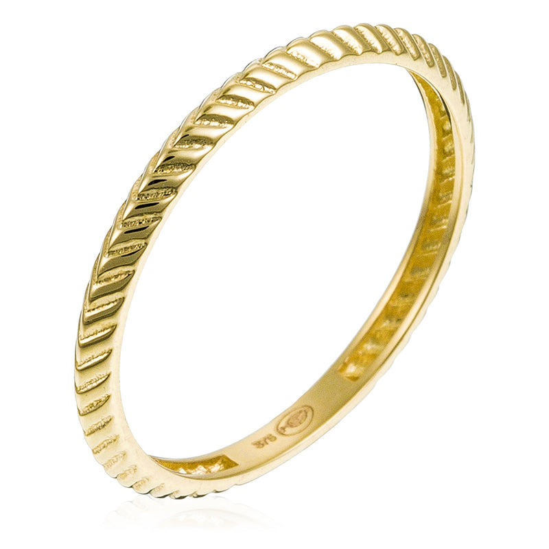 Bague "Plisée" Or Jaune 375/1000