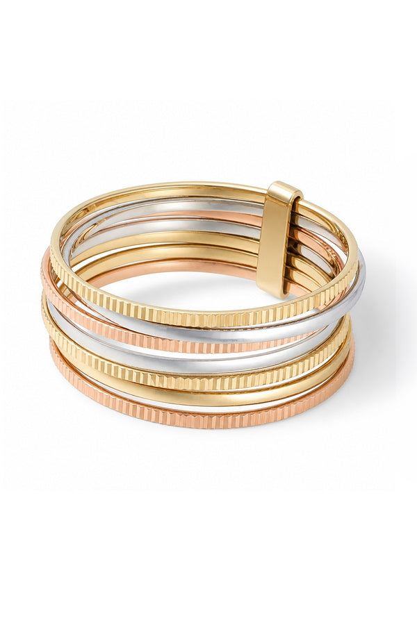 Ring "Acapulco" 9 karat trefarvet guld (375/1000)