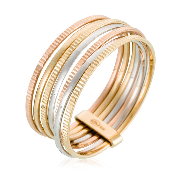 Ring "Acapulco" trefärgat guld 375/1000