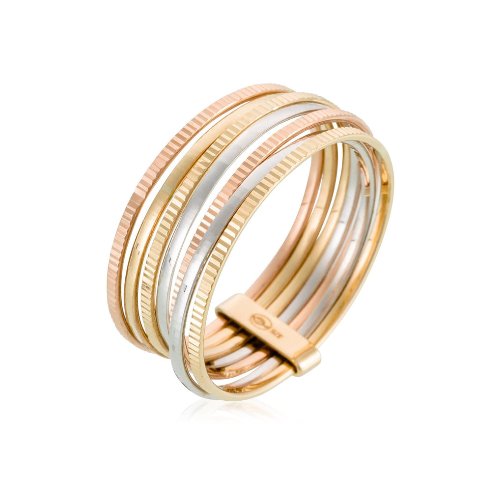 Bague "Acapulco"  Or Tricolore 375/1000