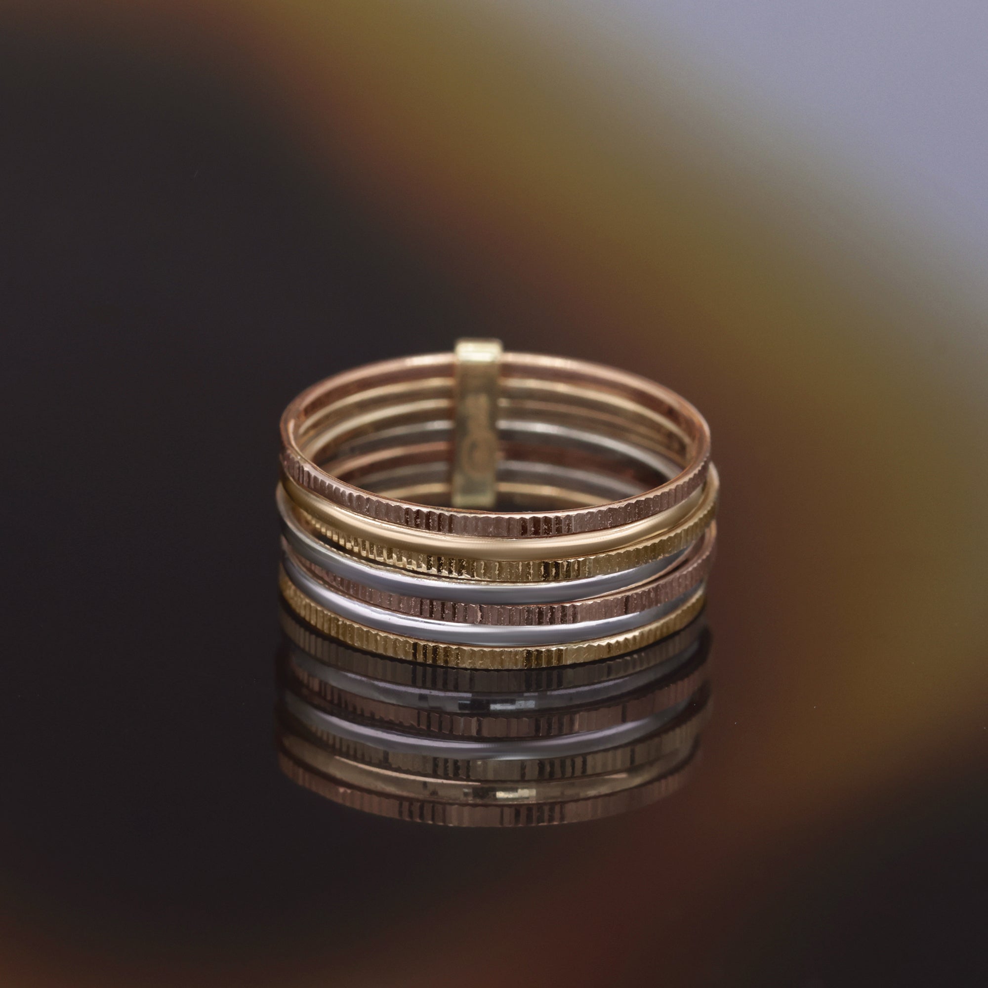 Bague "Acapulco"  Or Tricolore 375/1000