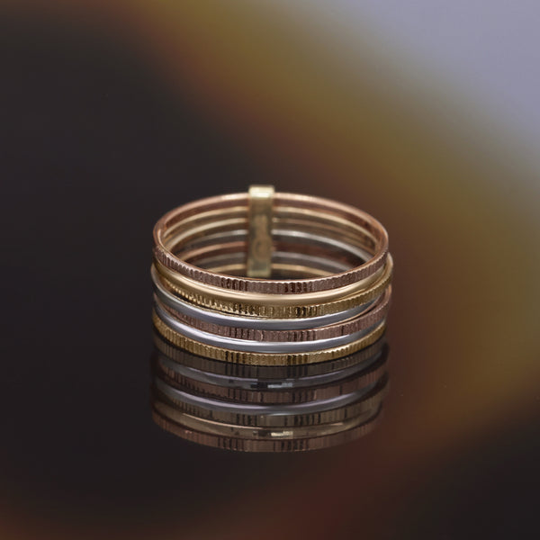 Bague "Acapulco"  Or Tricolore 375/1000