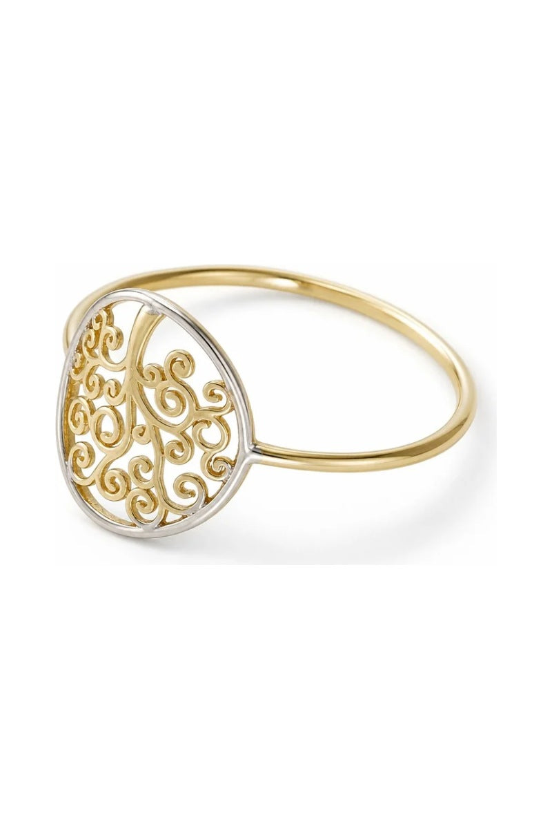 Bague "Arbre De Vie" Or Bicolore 375/1000
