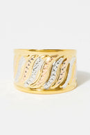 Bague " Bruta " Or Tricolore 375/1000
