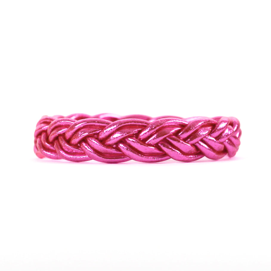 Pulsera Budista Doble-Trenzada Fucsia