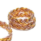 Double Braided Buddhist Bracelet Gold, Champagne, Pink Gold