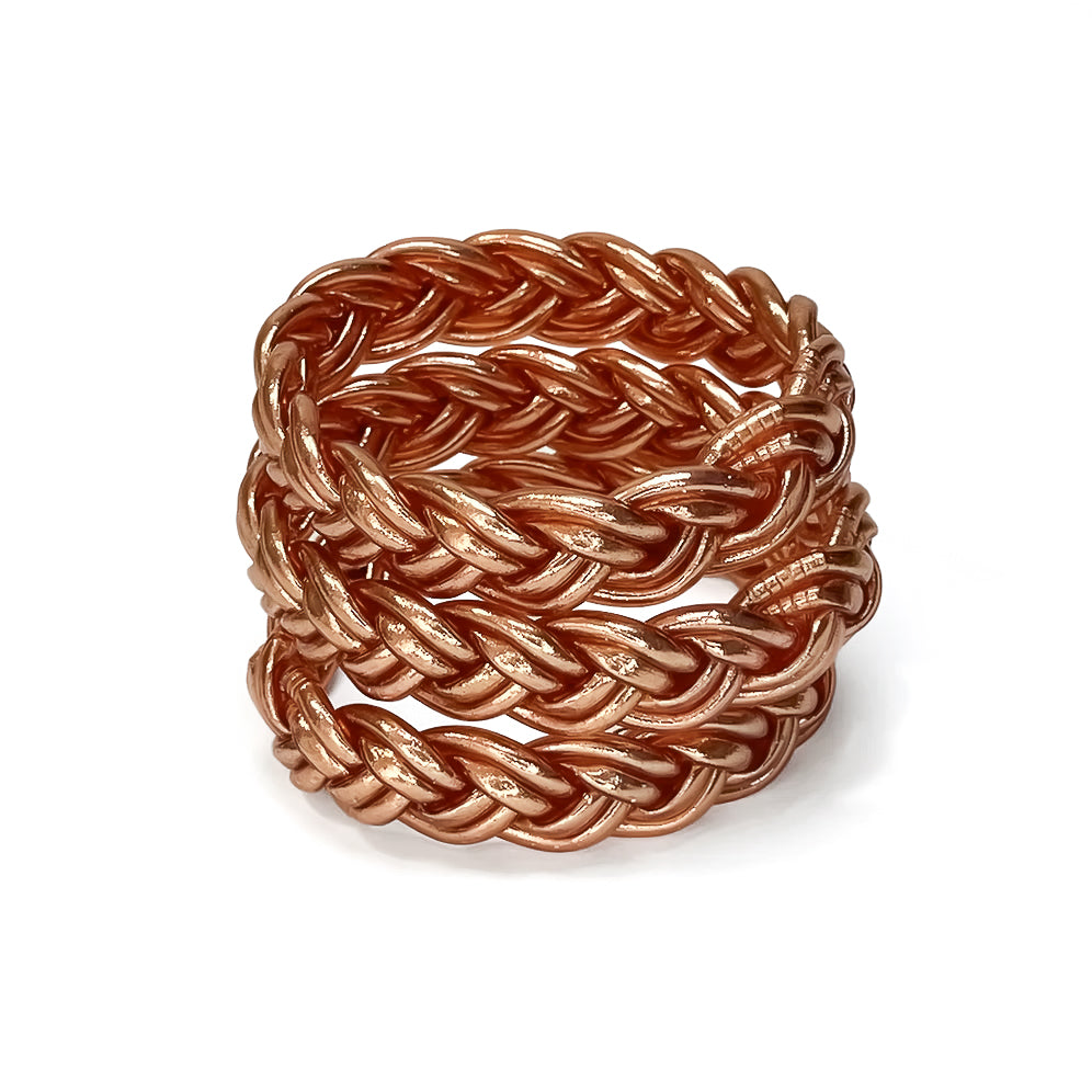 Pulsera Budista Doble-Trenzada Ocre gold