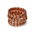 Pulsera Budista Doble-Trenzada Ocre gold