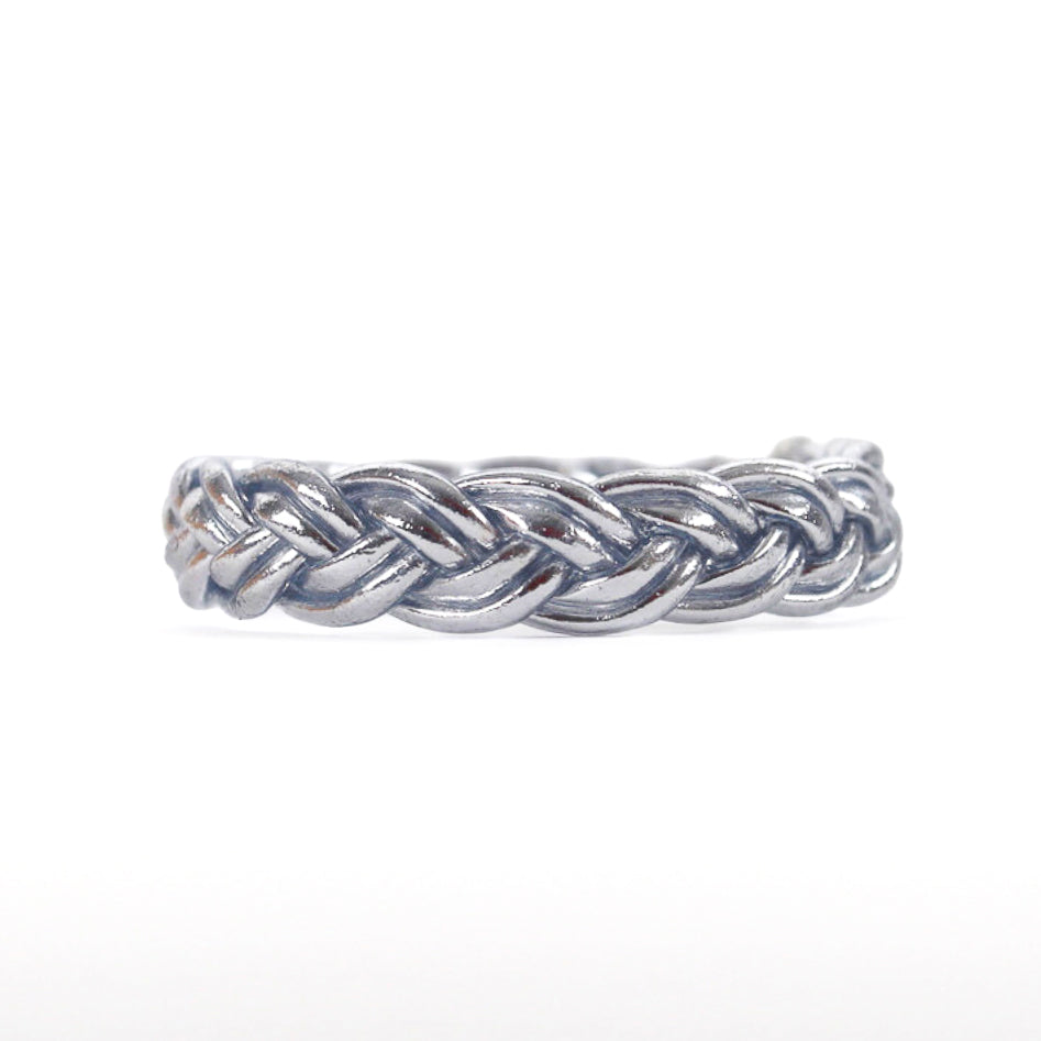 Bracelet Bouddhiste Double-Tressé Silver