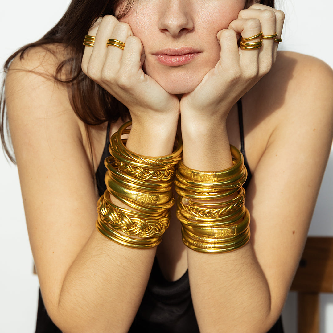 Pulsera Budista Maxi-Trenzada Gold