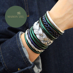 Pulsera Budista Maxi-Trenzada Silver