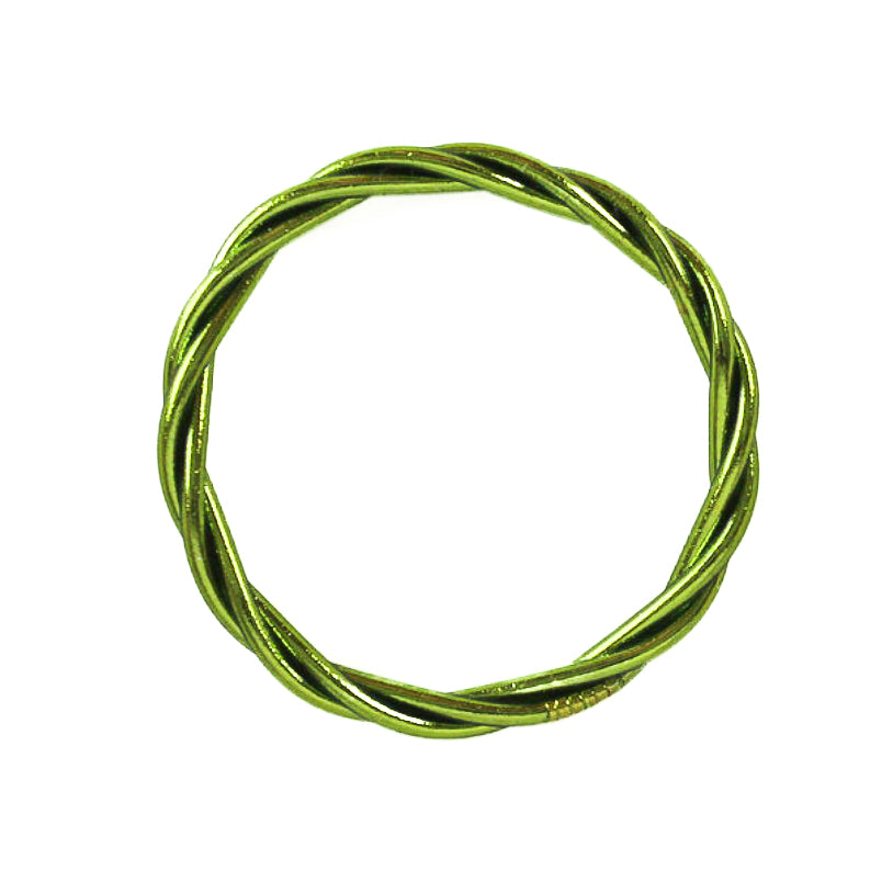 Bracelet Bouddhiste Torsadé Lemon Green