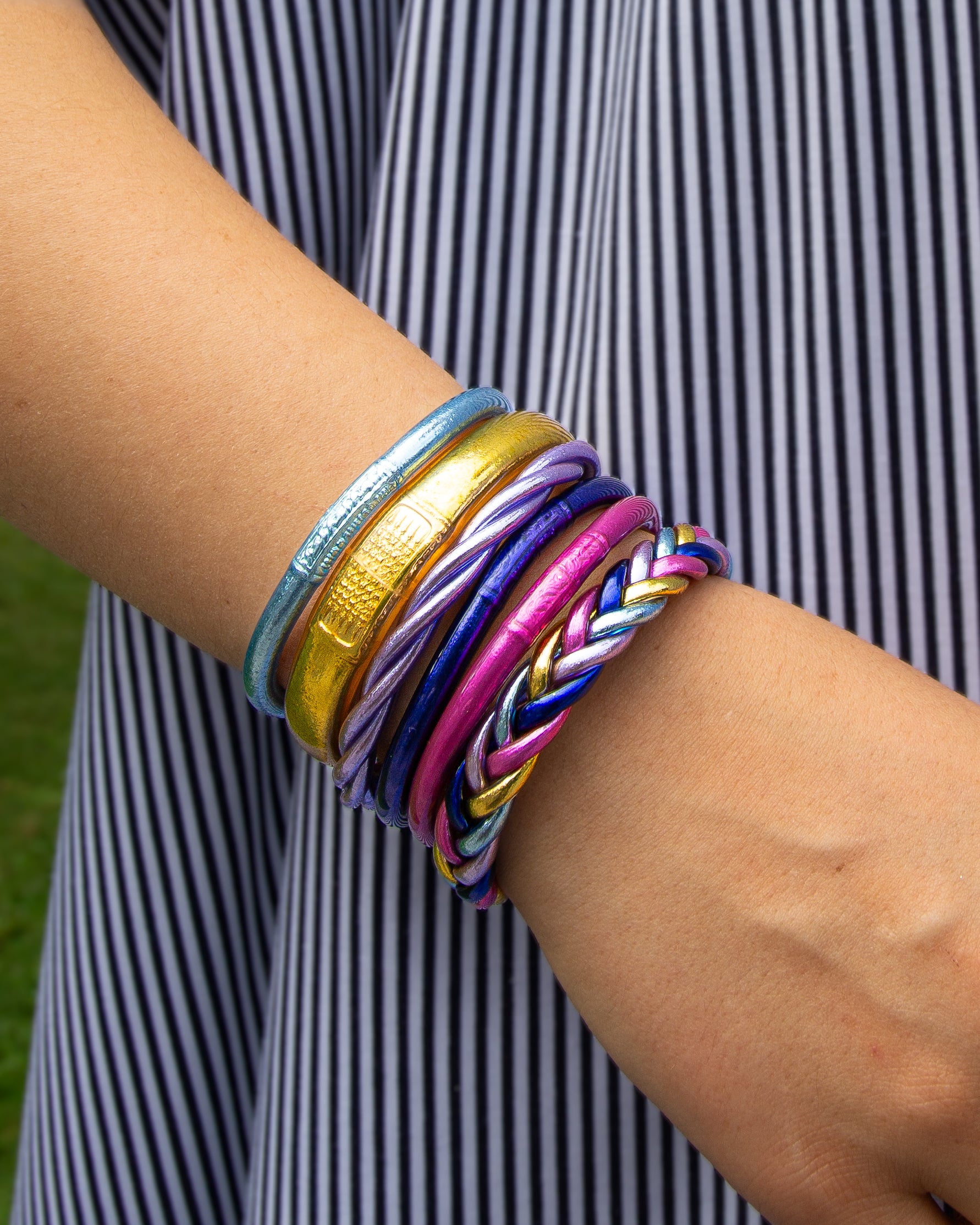 Bracelet Bouddhiste Torsadé Lilas