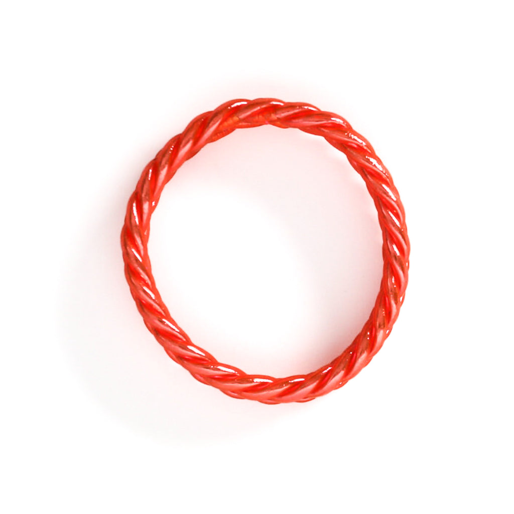 Braided Coral Buddhist Bracelet