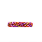 Braided Buddhist Bracelet Gold, Fuchsia, Orange, Violet