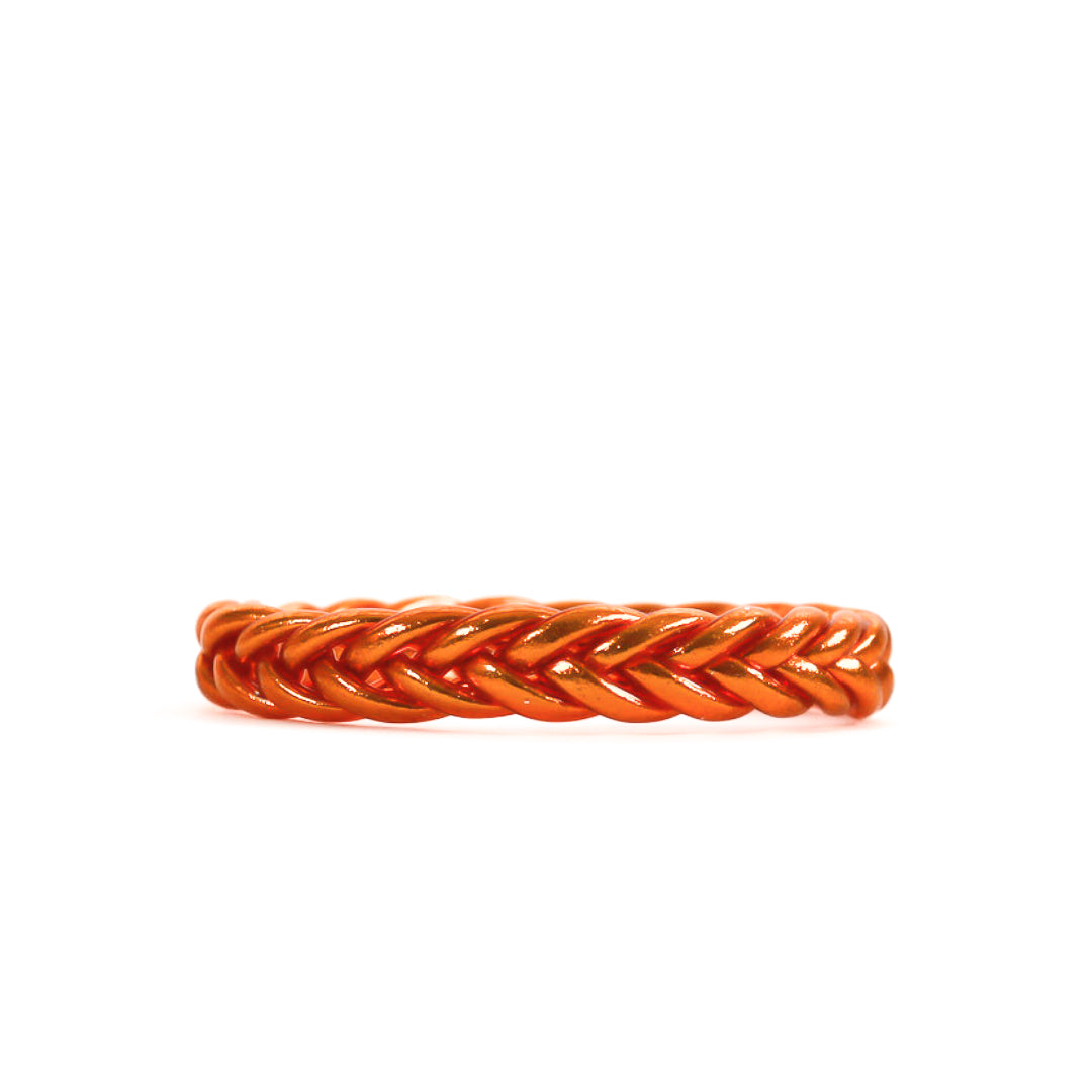 Orange Braided Buddhist Bracelet
