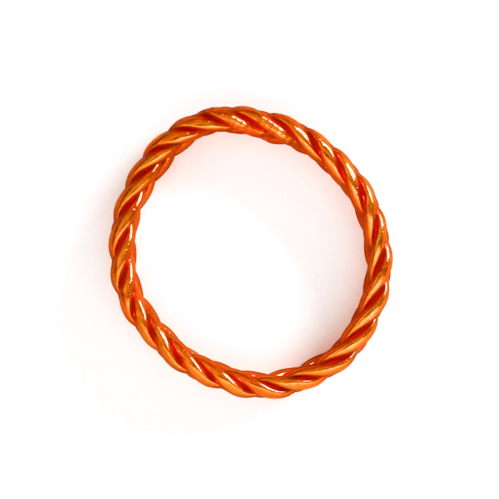 Orange Braided Buddhist Bracelet