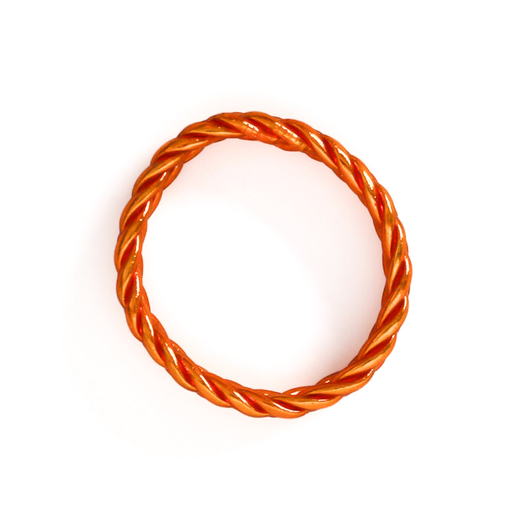 Orange Braided Buddhist Bracelet