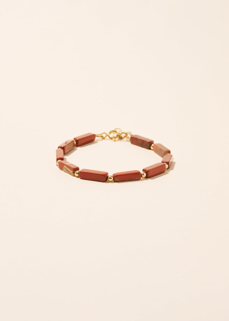 Pulsera de jaspe rojo