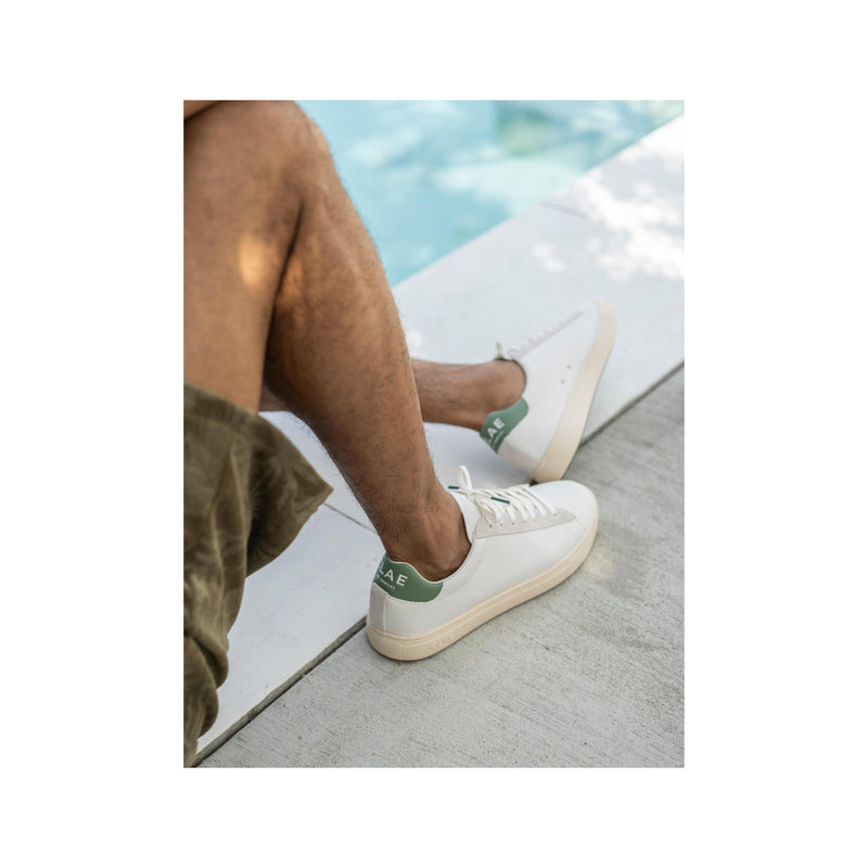 Basket Bradley California - White Leather Loden Green