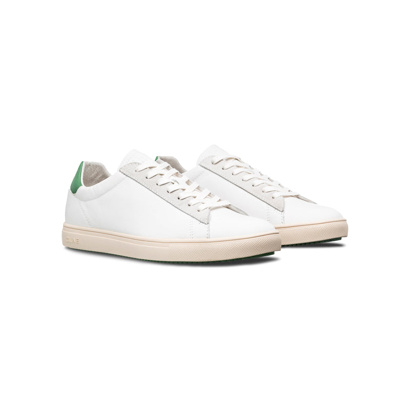Basket Bradley California - White Leather Loden Green