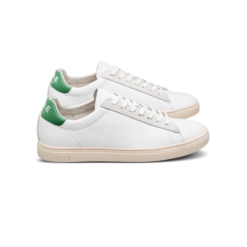 Basket Bradley California - White Leather Loden Green