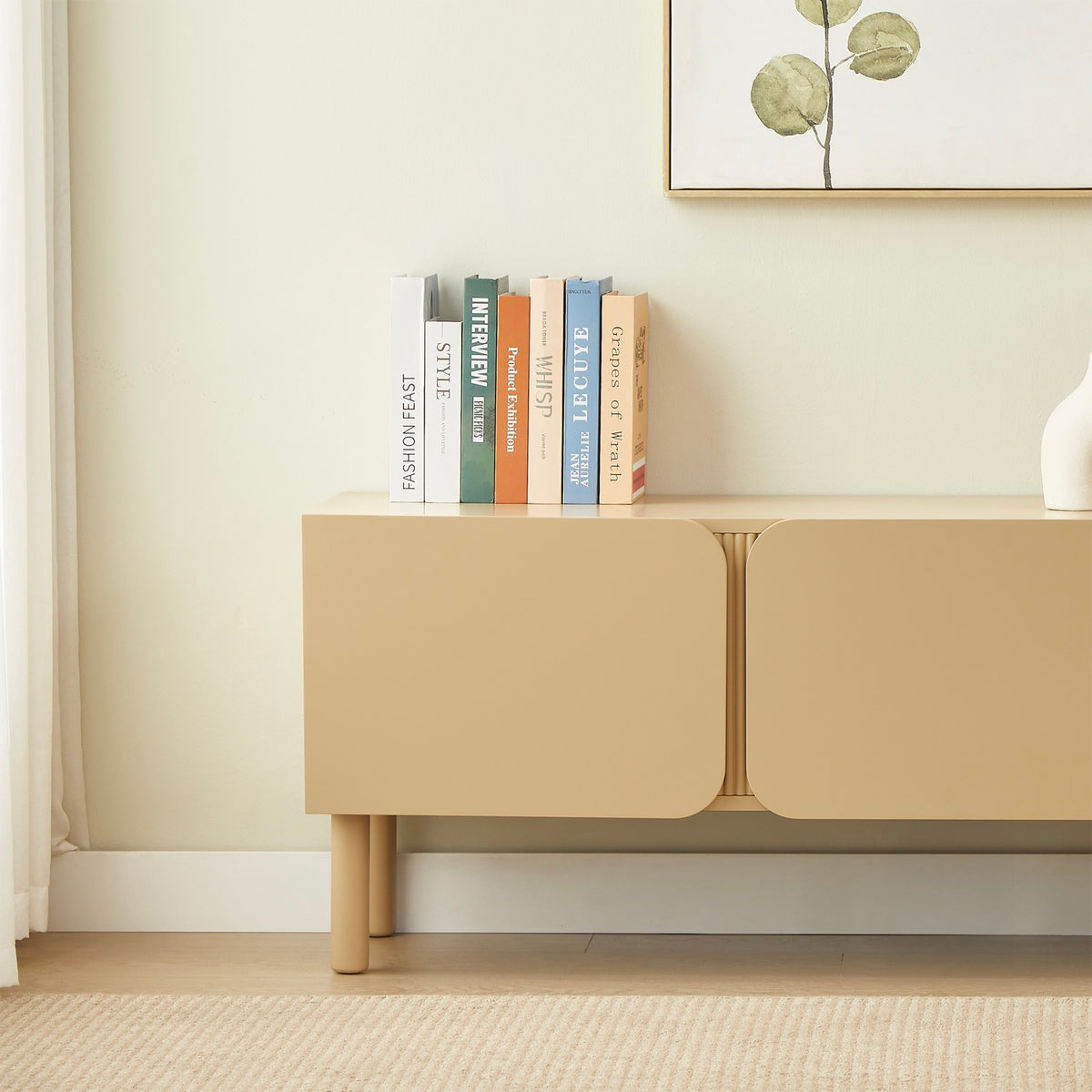 Braga - Tv-Bänk 3 Dörrar - Beige