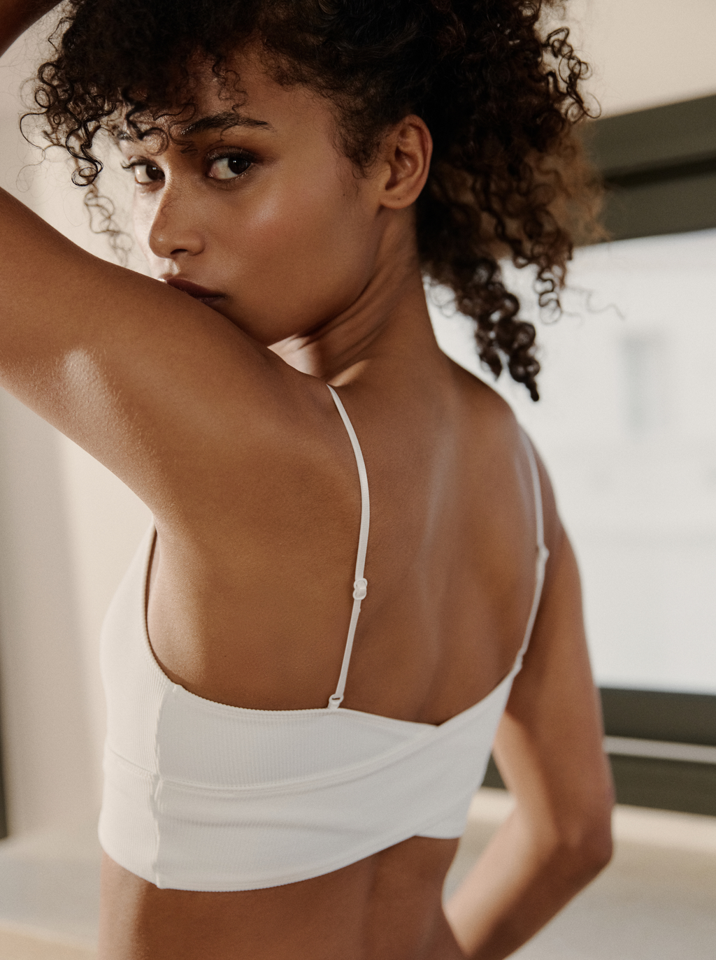 Crossed White Bralette