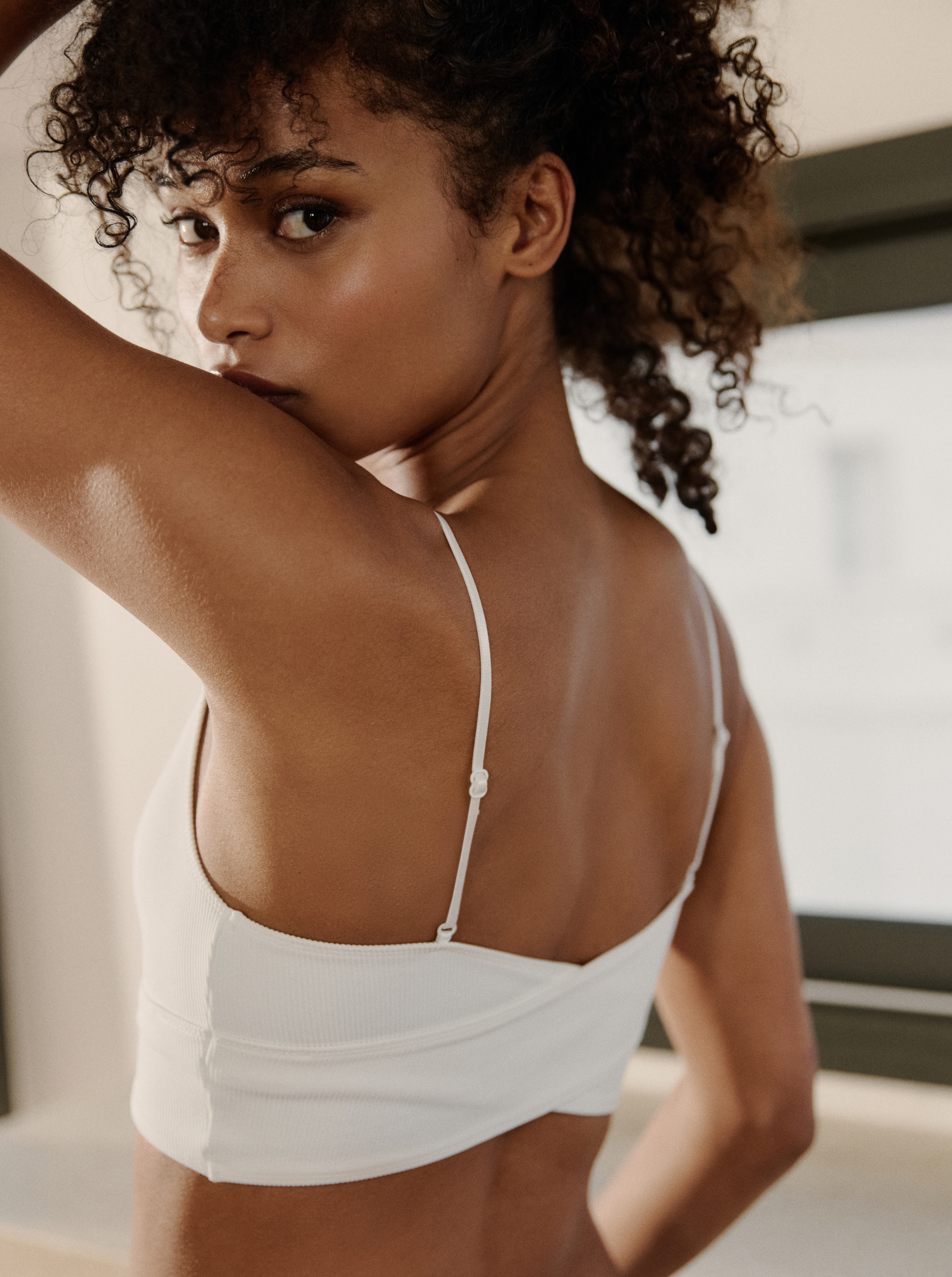 Crossed White Bralette