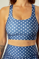 Brassière Clémence - Bleue À Pois Blancs
