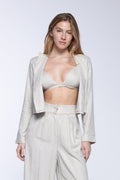 Bralette Top - Beige Rhinestones