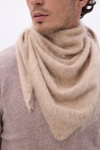 Brea Oversized Triangle Bandana – Brushed Cashmere - Cream Beige - Men