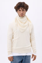 Bandana Triangle Oversize – Cachemire Brossé Brea - Blanc - Homme