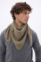 Oversized Triangle Bandana – Brushed Cashmere Brea - Marled Khaki - Men