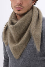 Oversized Triangle Bandana – Brushed Cashmere Brea - Marled Khaki - Men