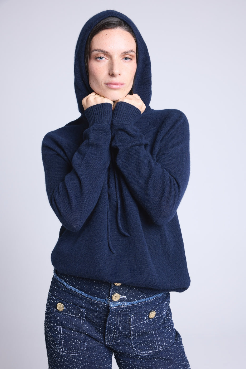 Brigitte Hoodie - Navy Blue - Women