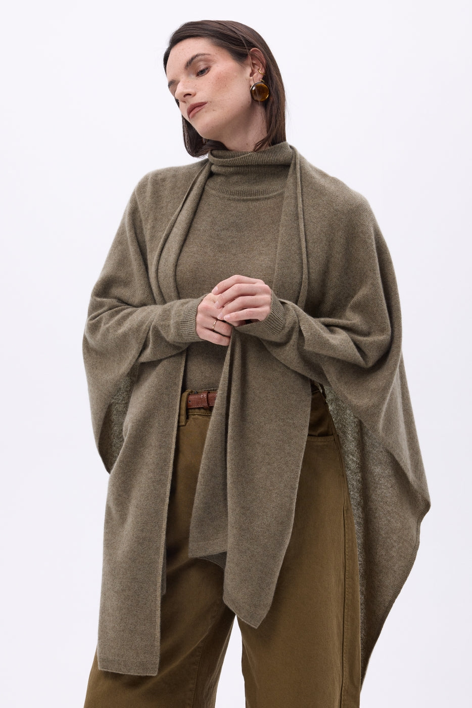 Poncho Brisa - Caqui jaspeado - Mujer