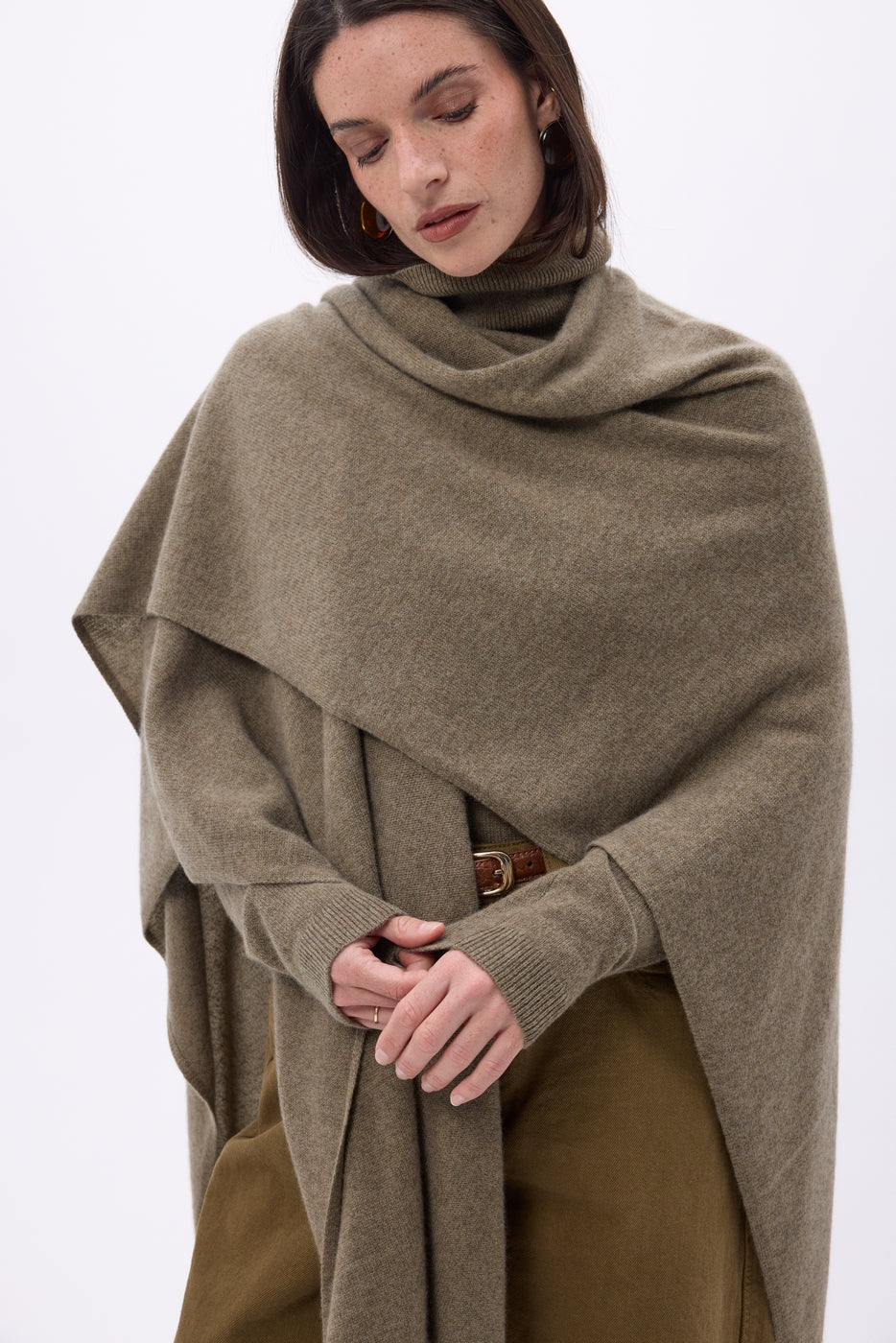Poncho Brisa - Caqui jaspeado - Mujer