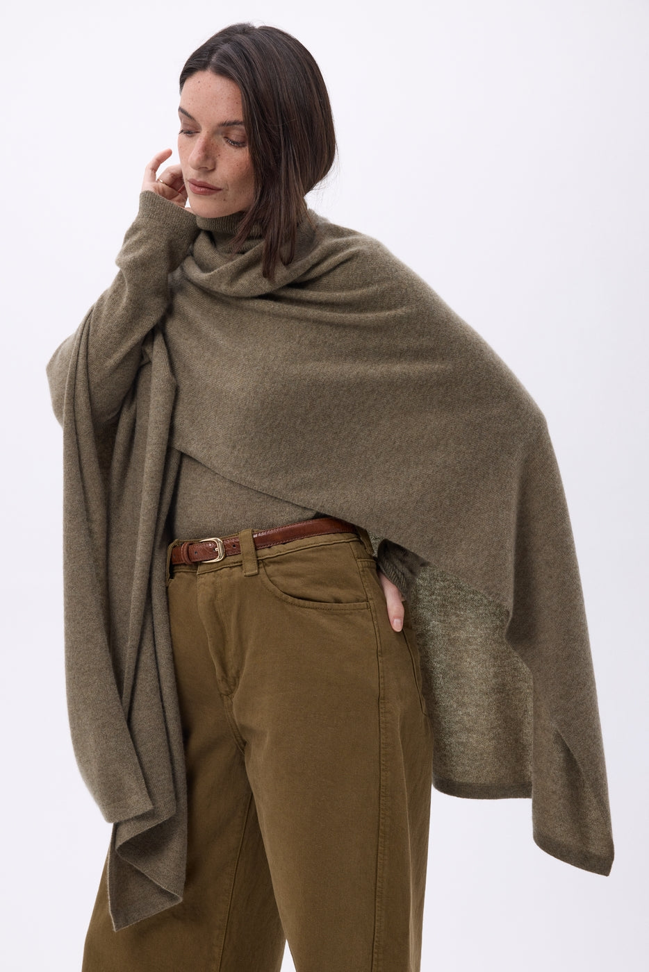 Poncho Brisa - Caqui jaspeado - Mujer