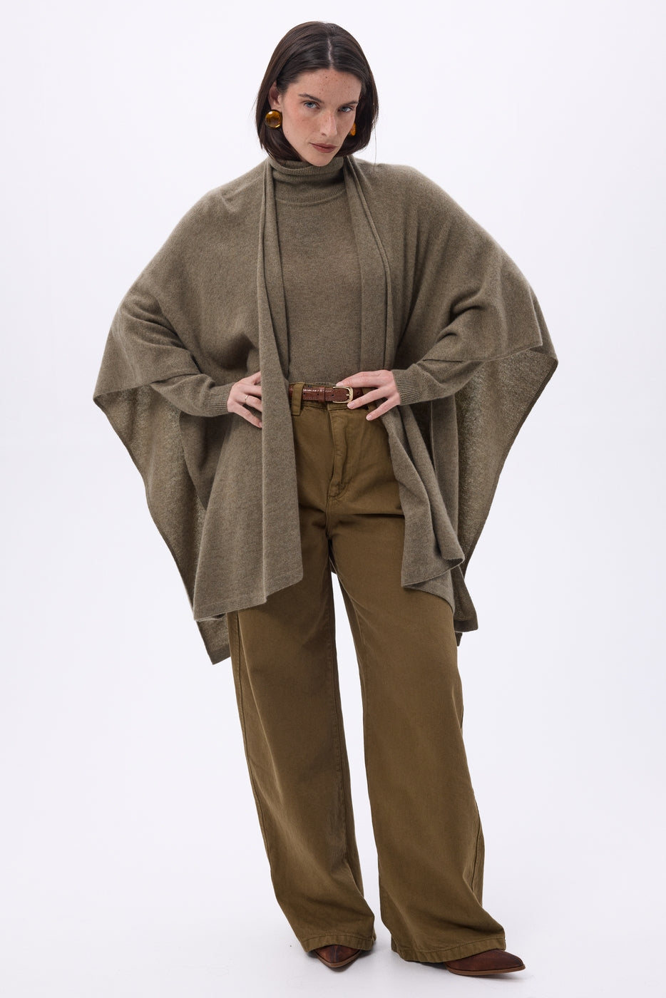 Poncho Brisa - Caqui jaspeado - Mujer