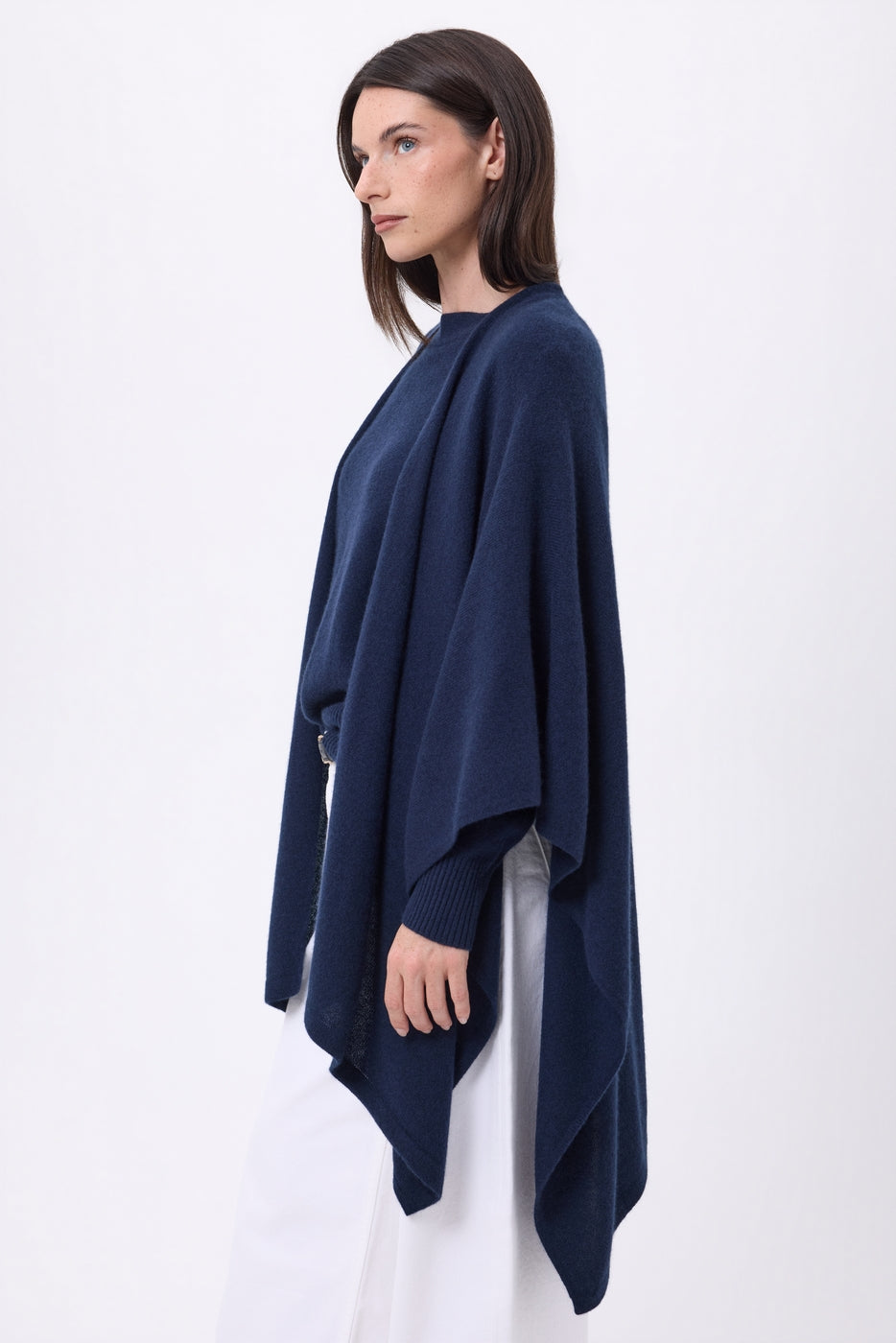 Brise Poncho - Navy Blue - Women